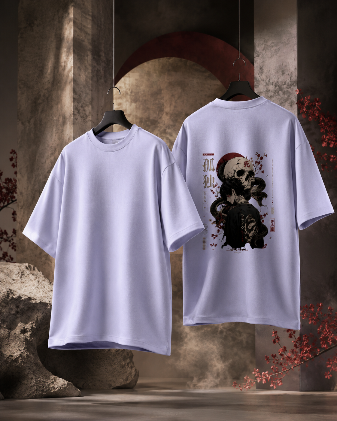 anime Oversized Standard T-Shirt for men with back print